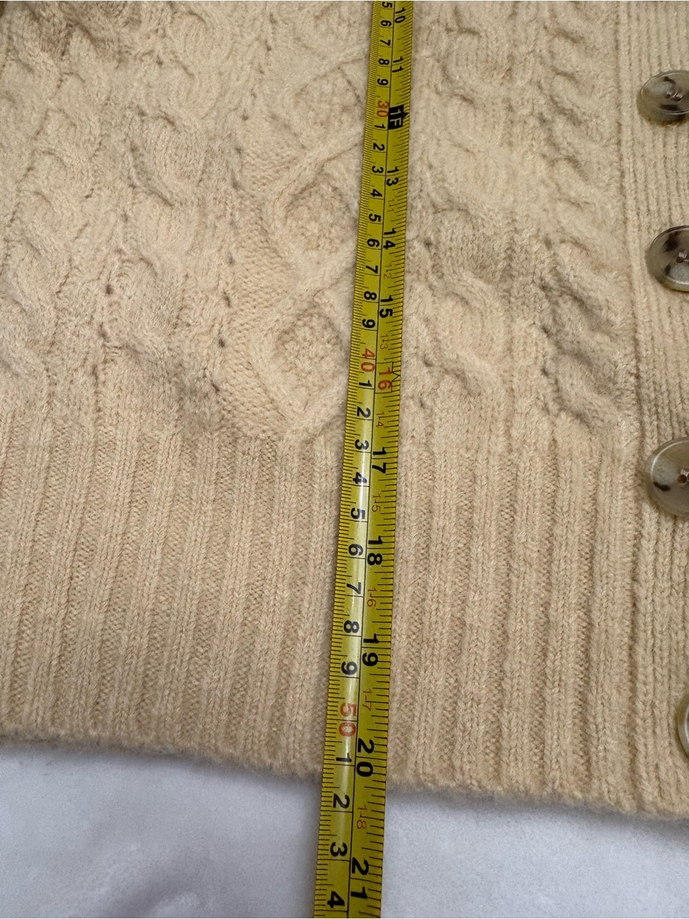 J.Crew Collared Cable Knit Cardigan Merino Alpaca Wool Small - Picture 9 of 11